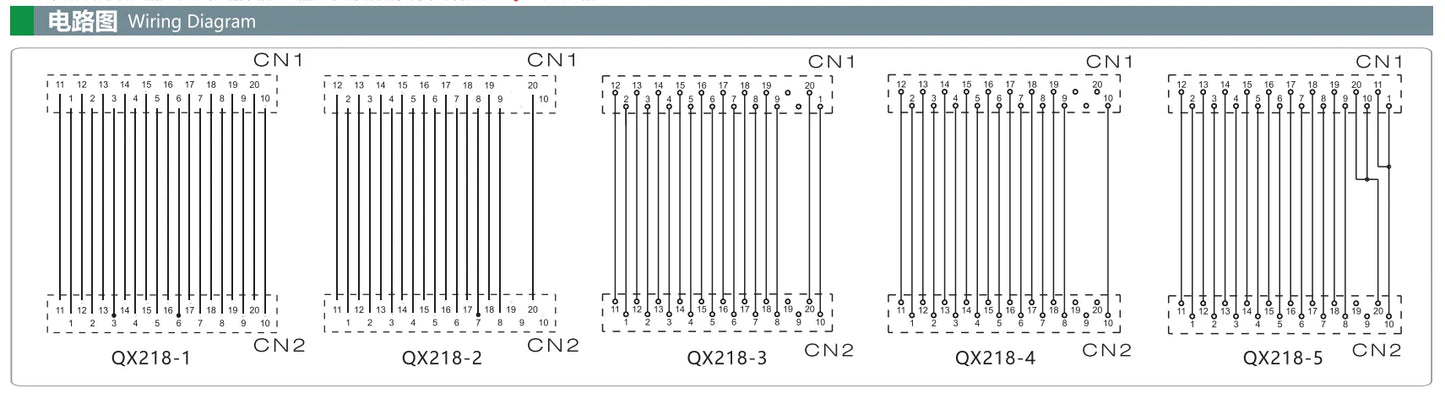 QITAI QX218-4-500 4-Conductor AWG28 20P MIL Cable S7-300 Terminal Block Wire Connection I/O PLC