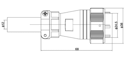 PTX 28F-12A  Industrial Waterproof Aviation Adapter Plug Electrical Connector 2-26P Multi Application Connector 7A