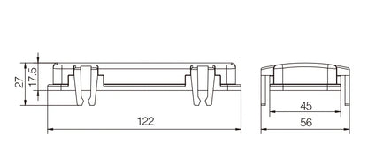 H24B-CV-4C Heavy Duty Industrial Connector Compact Series Top Entry Protective Hoods with Copper Contacts Aluminum Housing