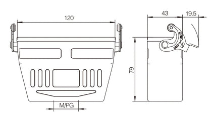 H24B-DJKH-1L-PG29 Heavy Duty Connector Compact Series Top Entry Aluminum Protective Hoods
