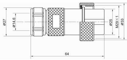 30MG-3A 3/8 Aircraft Waterproof Connector GX30 2-14 Pin Flat Flange Cable Power Mental Wire Connections Microwave