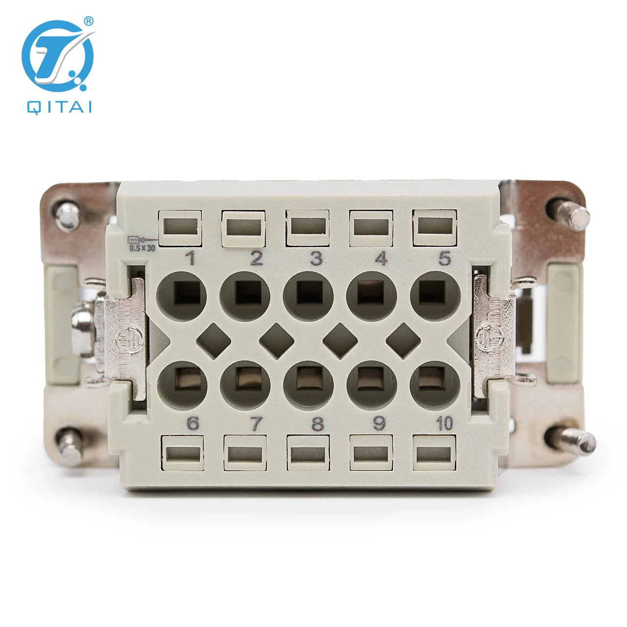 HE-010-MS  16A 500V  DC Power Connector Type and Male  Plug Compact Series Heavy Duty Connector Crimp Terminal Male Insert