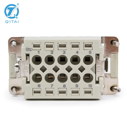 HE-010-MS  16A 500V  DC Power Connector Type and Male  Plug Compact Series Heavy Duty Connector Crimp Terminal Male Insert