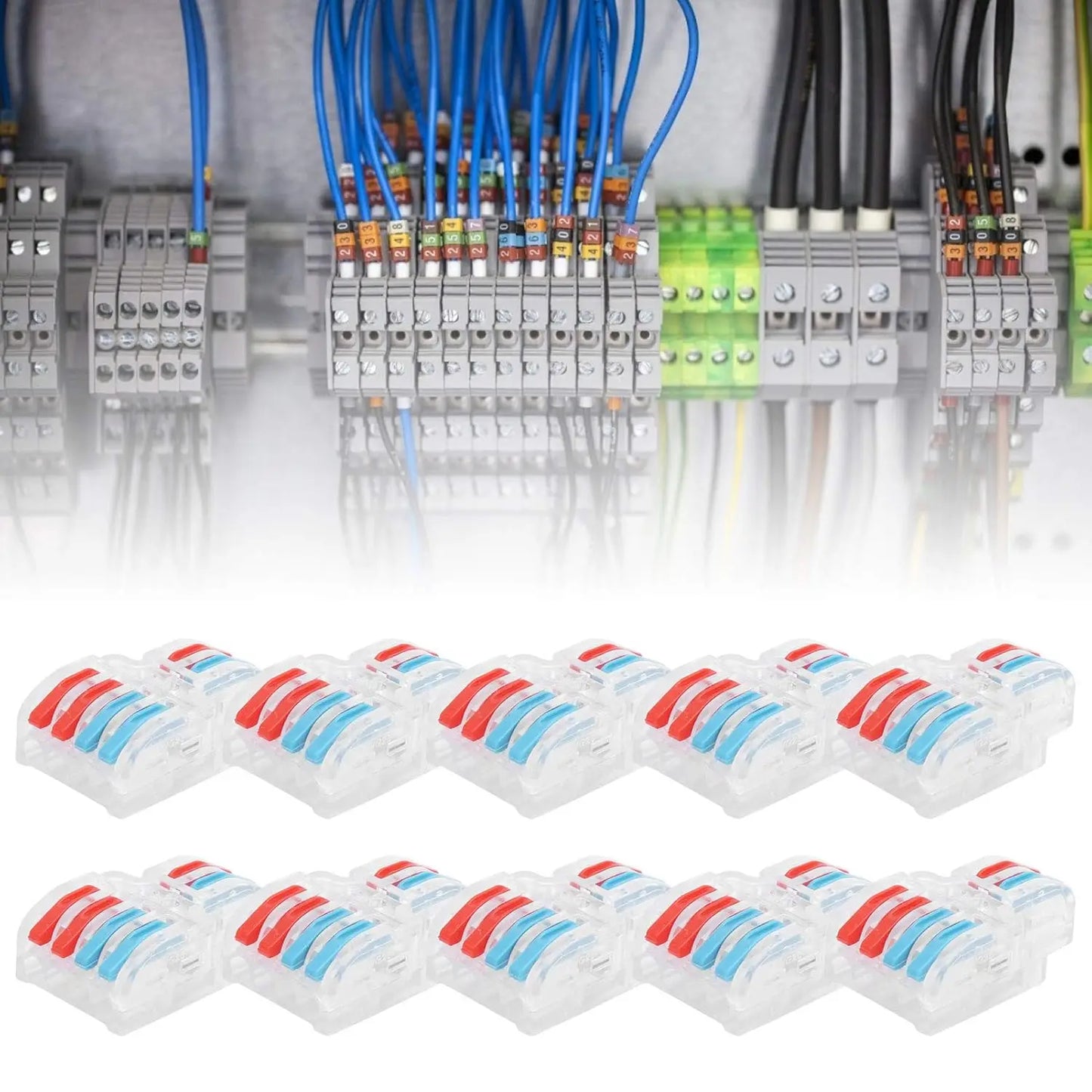 QDF Lever Wire Connectors Clear Transparent Quick Wiring Cable Connector Out Push-in Conductor  Electrical Connectors