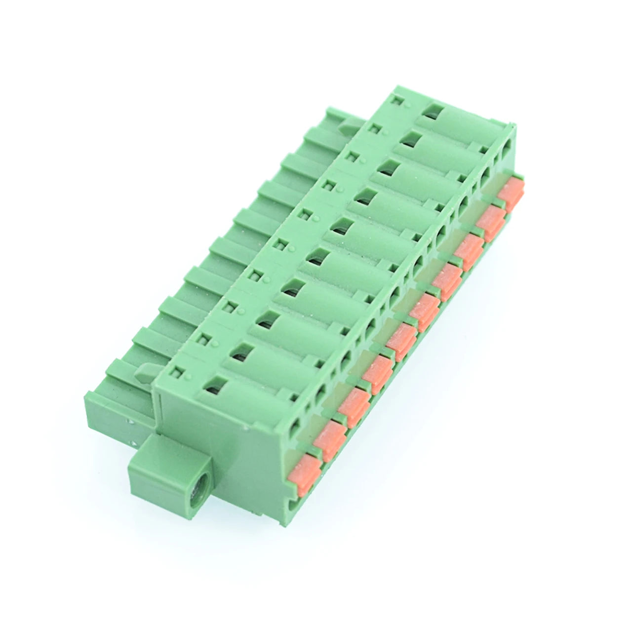 QPL-508F-10P 5.08mm Pitch 10P 300v 15A Green High Strength Spring Wire Strong Shock Resistance Plug PCB Terminal Blocks