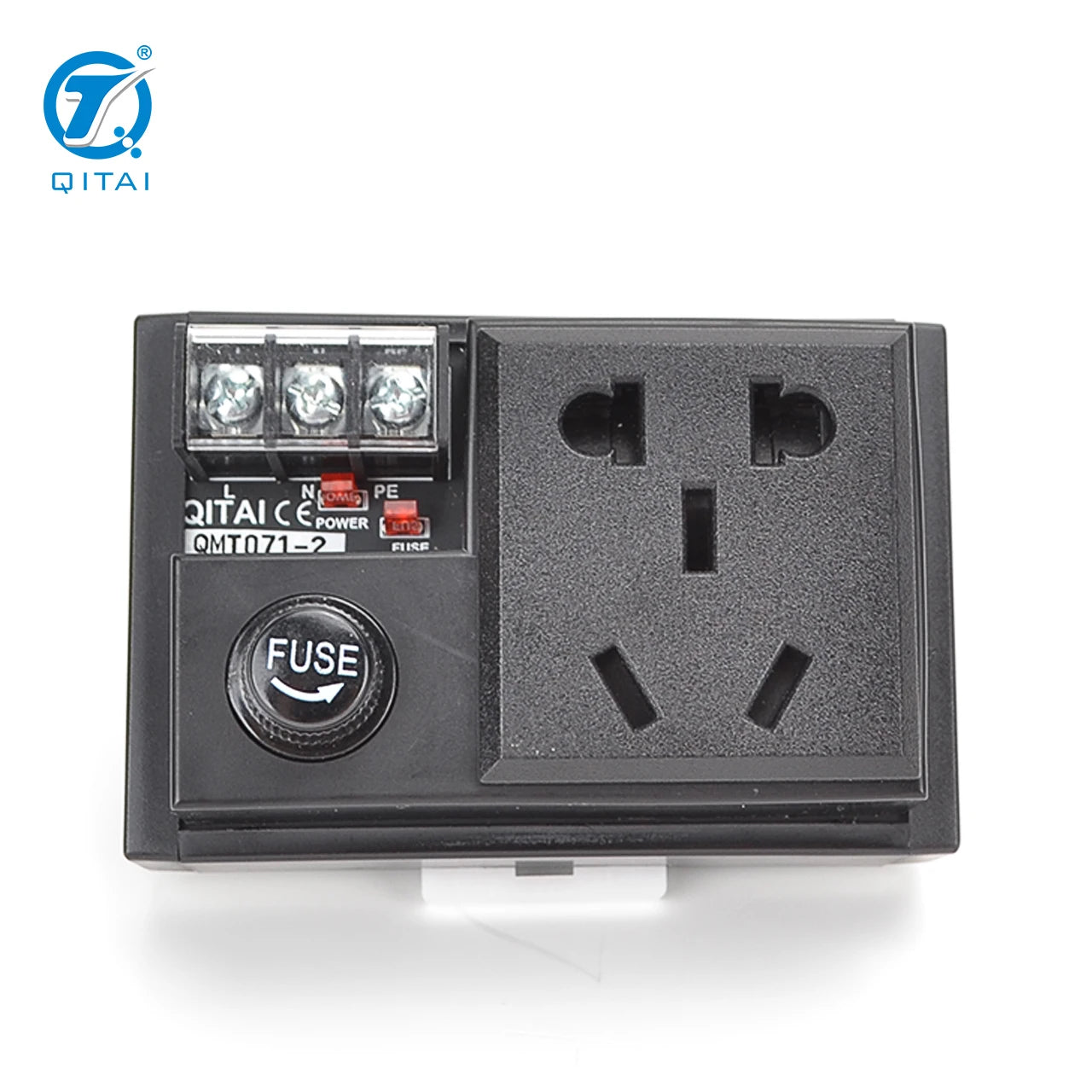 QMT071-2 Terminal Block AC Control Circuit 10A AC220V  2.5mm² Following/AWG13 with Fuse and Warning LED Light