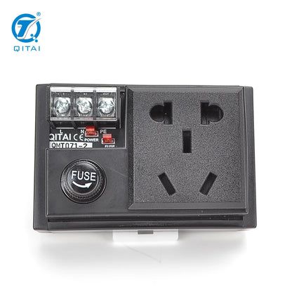 QMT071-2 Terminal Block AC Control Circuit 10A AC220V  2.5mm² Following/AWG13 with Fuse and Warning LED Light