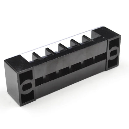 QTB-1006 17.5A 1.5mm2 Barrier Terminal Block 6 Position Screw Terminal Strip for Electrical Wire Connection