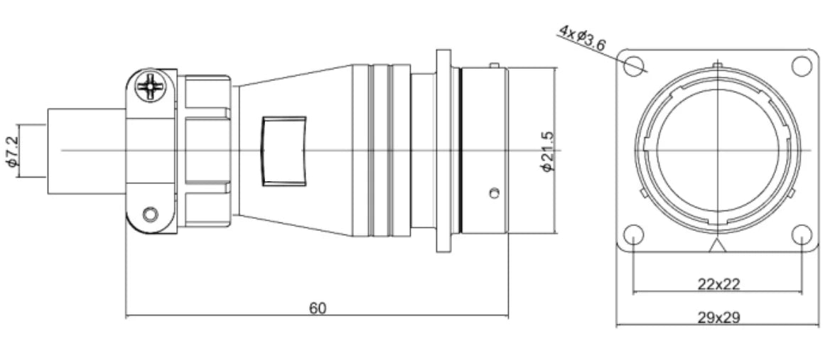 QITAI PTX20-14S 20MM Professional Power Aviation Wire Connectors 2-14 Pin Waterproof Connector for CNC Electrical Equipment