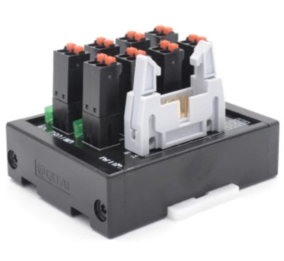 QMT082SL High Efficiency 8 Bit Output DIN Rail Terminal Block DC24V 1A PLC Module Push-In Connection with LED Light