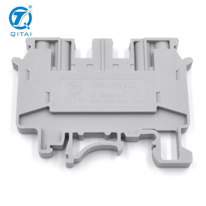 QITAI QUKJ-4/2x2 Din Rail QUATTRO 690V 32A 4mm2 4-Contacts Screw Terminal Strip Copper Contacts Wire Connector Terminal Blocks