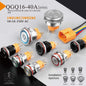 22mm 16 QDN Aluminum ABS Metal Marine Push Button Switches Selector Switch Waterproof IP53 10A 1NO Emergency Stop Start Function