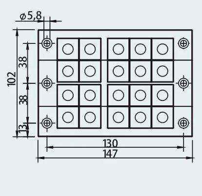CES 24/17-ET Nylon Four-layer Sealing Frame Pre-Cut Cable Entry Plate for Small Grommets