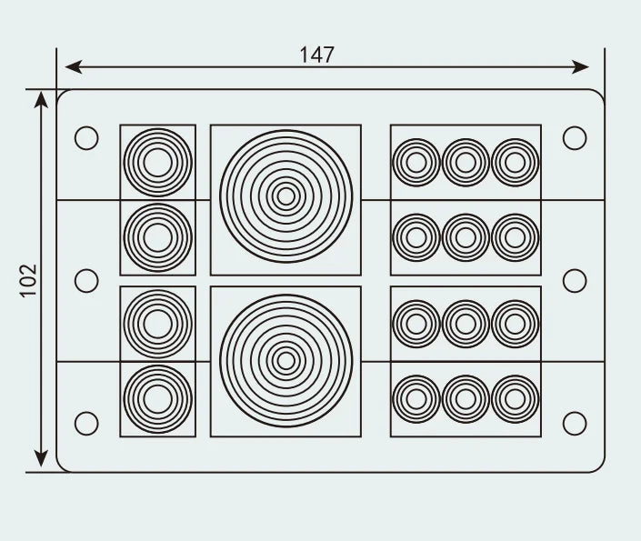 CES 48/20 SET  Cable Entry Systems Variable Diameter Sealing Frame Pre-Cut Cable Entry Plate Sealing Solution KPL 48/20C