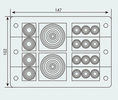 CES 48/20 SET  Cable Entry Systems Variable Diameter Sealing Frame Pre-Cut Cable Entry Plate Sealing Solution KPL 48/20C