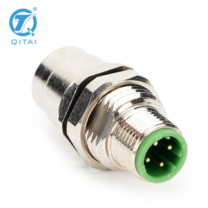 M12-M04D F04D-M16T Panel Mount Connector 4 Pin Male to 5 Pole Female Socket Adapter High Quality Connectors