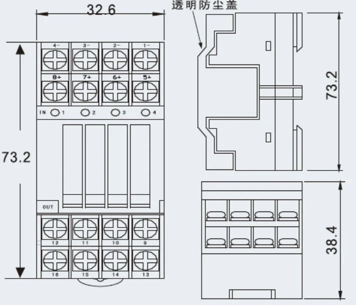QMY423 4 Bit Relay Module 24V DC 5A 250V AC Industrial Control Board with LED Indicator DIN Rail Mount PA66 for PLC Systems