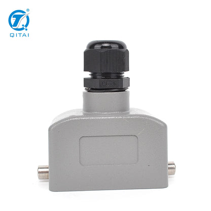 H10B-TK-2B-PG16 Industrial Compact Series Top Entry Aluminum Housing IP65 Heavy Duty Connector Protective Hoods
