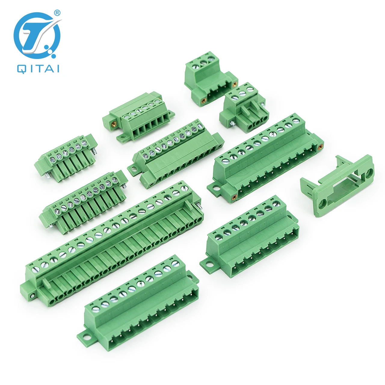 QPS-508 15A 300V  5.08mm Pluggable Screw Terminal Block Copper Wire Connector Spring Type Brass Terminal Socket