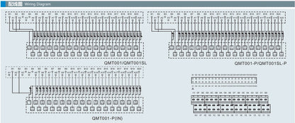QITAI QMT001SL Terminal Block Module 1A DV24V for PLC Interfaces and Relay Applications