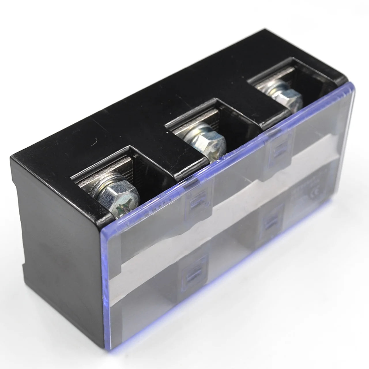 QTB-6003 Barrier Terminal Block Strip 3 Pin Screw Connector 57A Rated Current for 10mm2 Cable Power Distribution