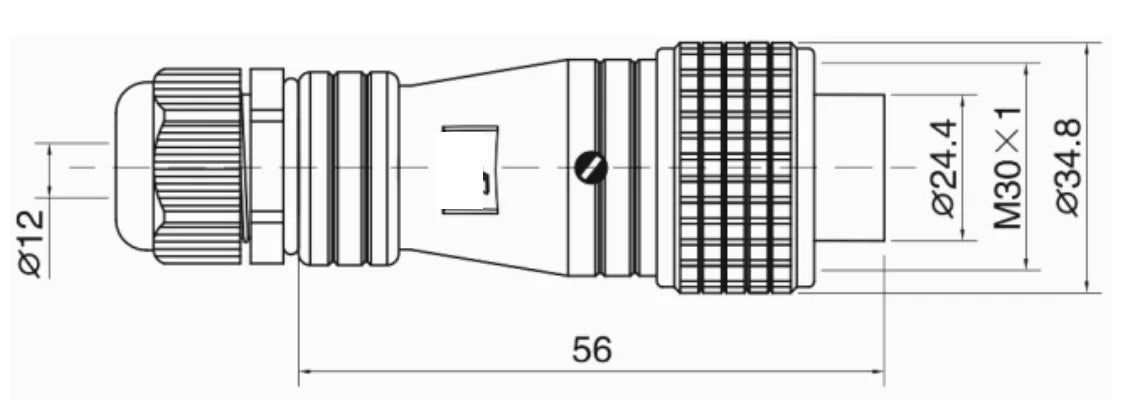 PC28-2A  PC Pipe Cable Type Plug a Waterproof Connector  2-26P Pin Circular Flange Cable Connector Aviation