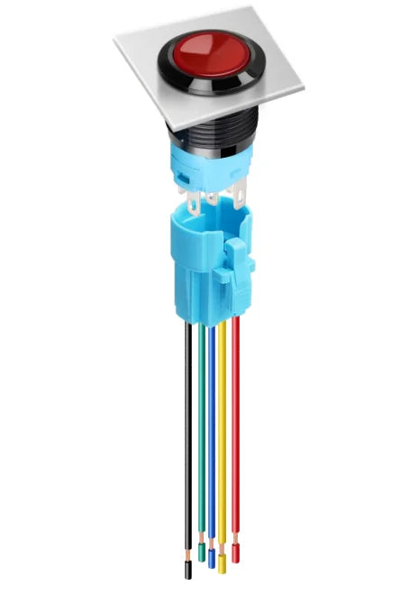 QDN16SA2 Customizable 16 mm Push Button Fast Connection Fast Connection Waterproof Momentary or Latching Metal IP65 Level