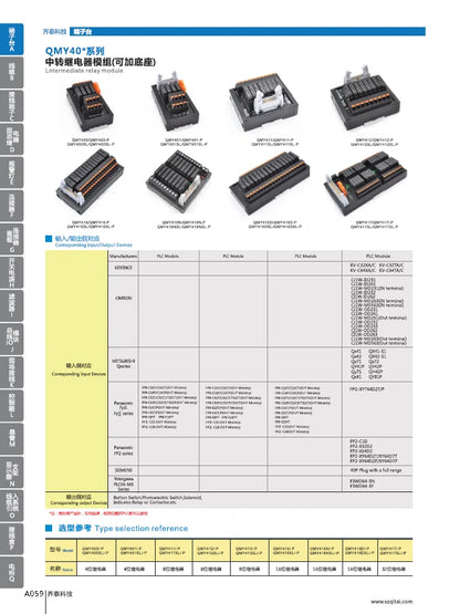 QMY400SL 4 Channel Electromagnetic Relay Module  5A 250VAC/30VDC Led with APN3124 Terminal Relay with Surge Suppression Circuit
