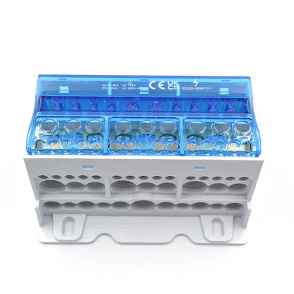 QFJ125A-3P  Brass Busbar Power Distribution Terminal Blocks Connector Box with Removable Cover CE Approved