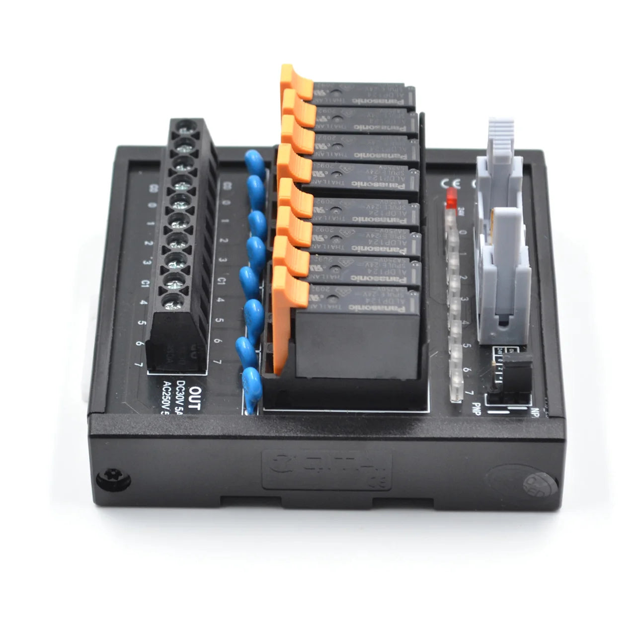 QMY443 Sealed Miniature 4-Pin Control Protective Signal Relay Module AC/DC 5A 250V Connection Cable for PLC