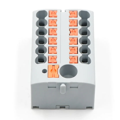 QPTFX 6/12*2.5 Distribution Terminal Block 690V 24A Panel Mount Wire Connector for Industrial Control Cabinets