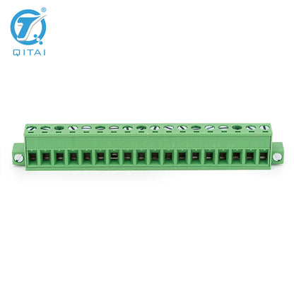 QPV-508F-18P 18-Pole 5.08mm Pitch 300V 15A PCB Mount Screw Terminal Block Connector with Printed Circuit Board Wiring