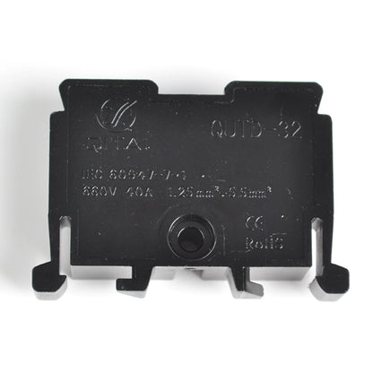 QUTD-32 Wholesale 2-conductor Fuse Terminal Block Din 660V 40A M4 Screw Connector for 1.25-5.5mm2 Wire PA66 Fuse Hold Terminal
