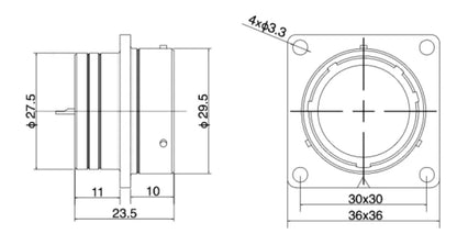 PT 28F-12H  Industrial Waterproof Aviation Adapter Plug Socket Electrical Connector 2-26P Multi Application Connector