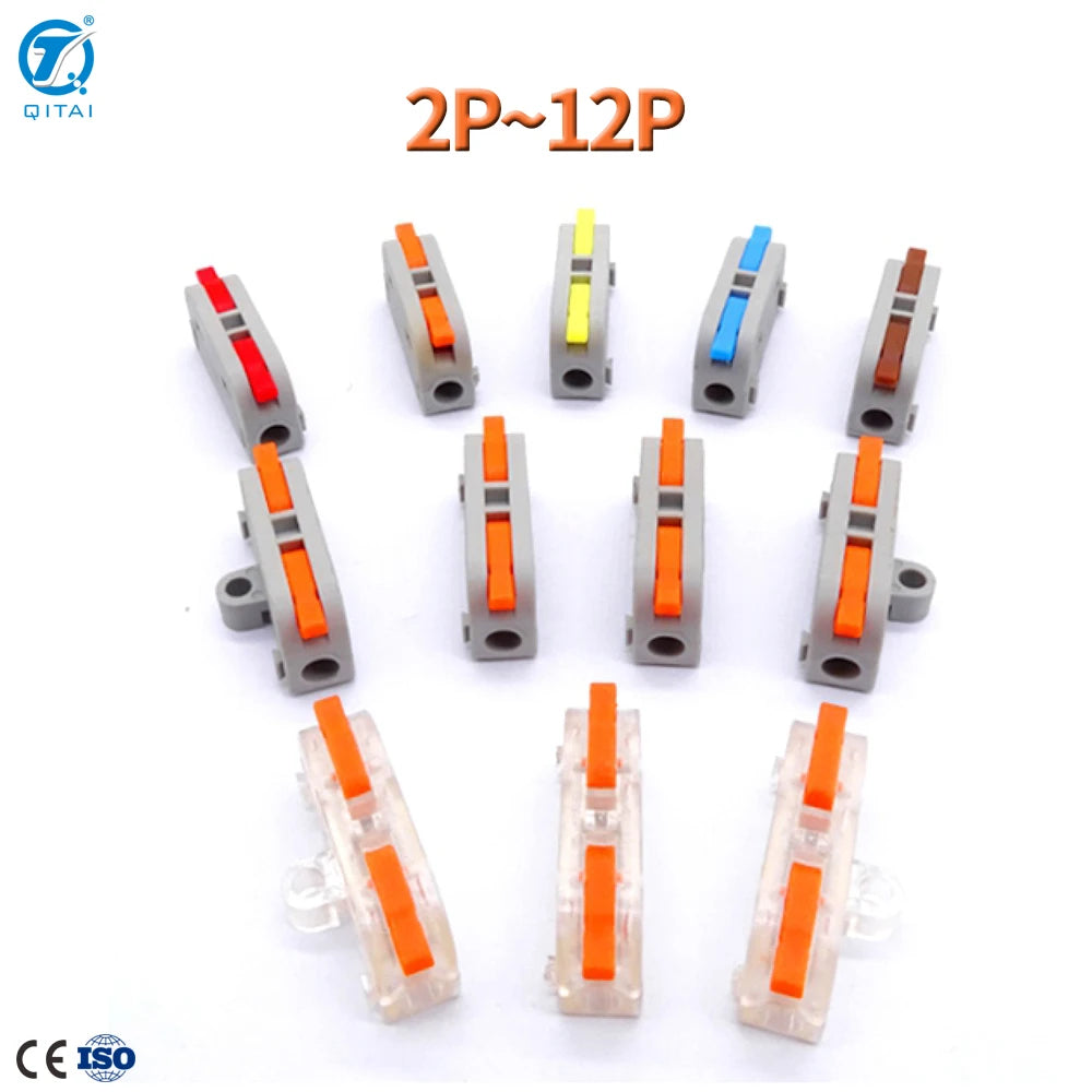 QPCT-2-1M Compact Quick Wire Connector 1P Build up Combination Electronic Single Electric Wire Terminal Blocks