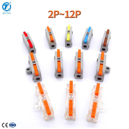 QPCT-2-1M Compact Quick Wire Connector 1P Build up Combination Electronic Single Electric Wire Terminal Blocks