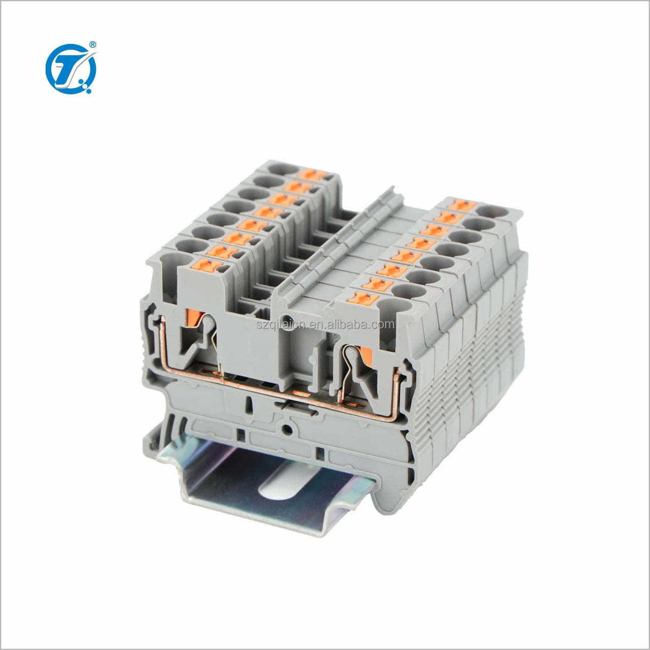 QPT2.5  PT2,5  Din Rail Terminal Block 800V 24A Push-in Connection 26-12AWG Spring Plug in Terminal Block  for 2.5mm² Wires