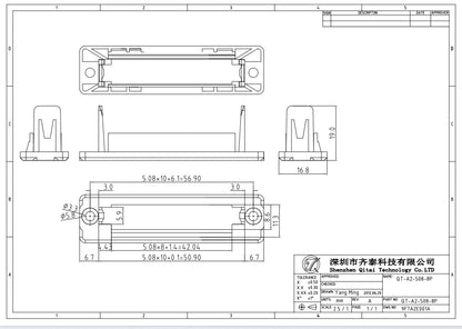 QT-A2-508 Hot Sale Customization Pass-Through Wall Green Simple PCB Connector Pluggable Terminal Blocks