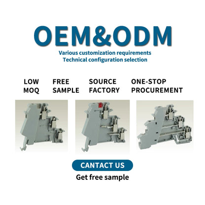 QUKJ-DK 1.5mm²  DIKD Screw Three-layer DIN Rail Industrial Control Wiring Termin Wire Block Wire Electrical Terminal Blocks