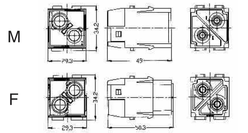 H2MK-002-M 100A 1000V Heavy Duty Connector V0 Male Insert Crimp Terminal for Industrial Electric Communication Equipment