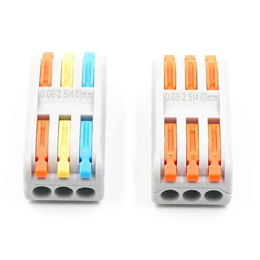 QPCT 2-3 Universal Compact 3 P Push-in Terminal Block Quick Wire Conductor Quick-insert Push-type Terminal BlockS