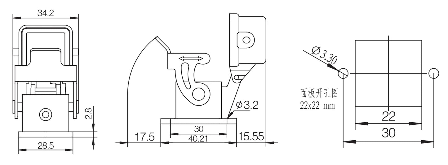 H3A.P-CV-1L  Heavy Duty Connector protection Cover Automotive Waterproof Industrial Connector
