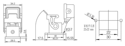 H3A.P-CV-1L  Heavy Duty Connector protection Cover Automotive Waterproof Industrial Connector