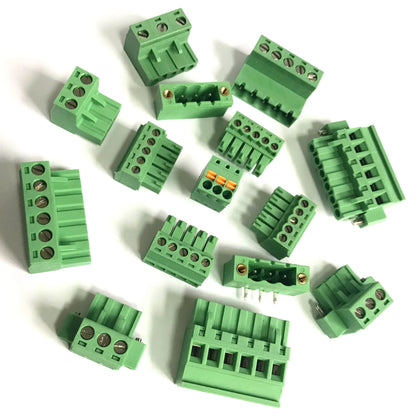 QPV-508 Male Plug PCB Terminal Block 5.08mm Pitch 2-24P 2.5mm2 300V 15A M3.0 Screw for Circuit Board Wiring Harness