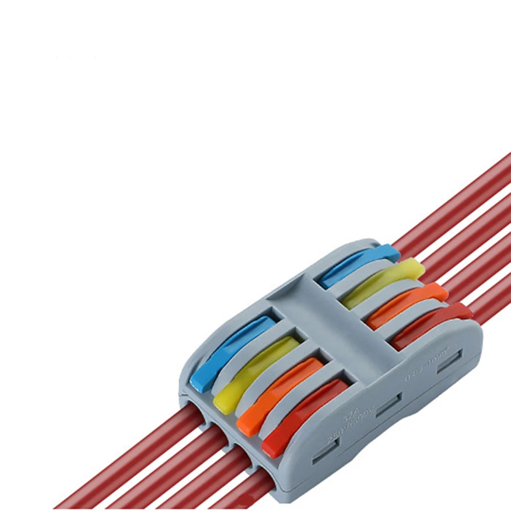 QPCT2-4C Factory Supply High Quality 4P Push-in Power Terminal Block with Copper Contacts and PC Housing 32A 250V Rated