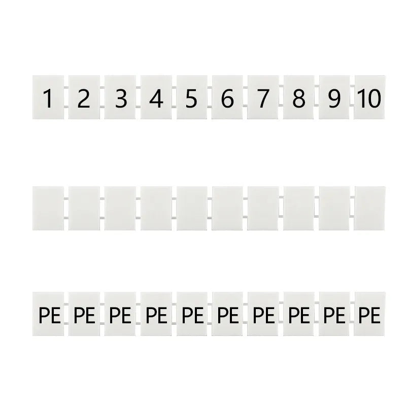ZB3.5/4/5/6/8/10/12 Customizable Digital Letter Printing Marking Strip Terminal Block Accessories Label Terminal Markers System