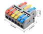 QDF Mini Fast Universal Wire Splitter Connector Quick Wire Connectors SPL-63 Compact Wiring Cable Push-in Quick Terminal Blocks