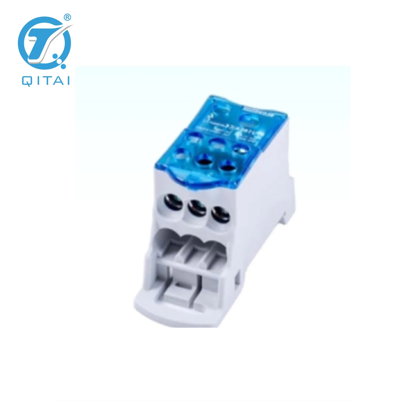 QFJ160A 160A Power Distribution Block 1 in 7 Out Unipolar Splitter Box DIN Rail Mount Terminal Block 690V