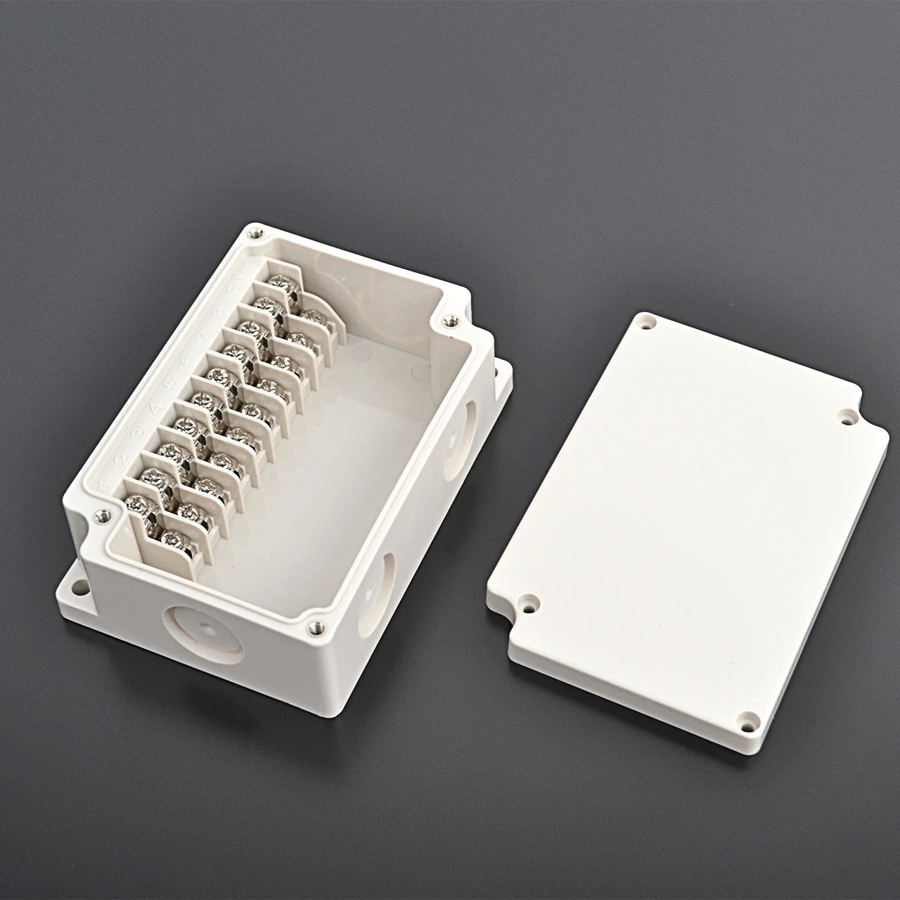 TJ-10PN  ABS Plastic IP66 Waterproof Electrical Junction Box Enclosure  10P Terminal Block Box 75.5*125*36 mm