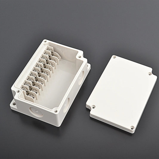 TJ-10PN  ABS Plastic IP66 Waterproof Electrical Junction Box Enclosure  10P Terminal Block Box 75.5*125*36 mm